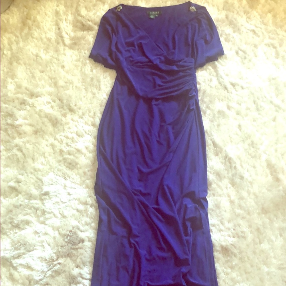 Lauren by Ralph Lauren purple evening dress